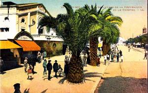 Sidi-Bel-Abbes - Boulevard de la Republique et Theatre